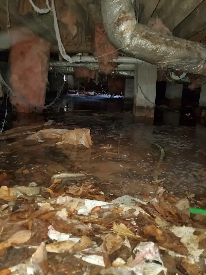Crawl space flood assessment for Commercial Water Damage Restoration in Golden Valley