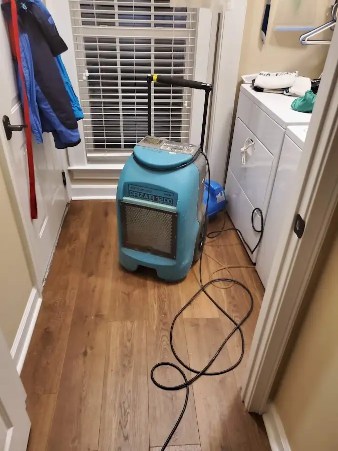 Commercial dehumidifier deployed for Flood Damage Cleanup in Golden Valley